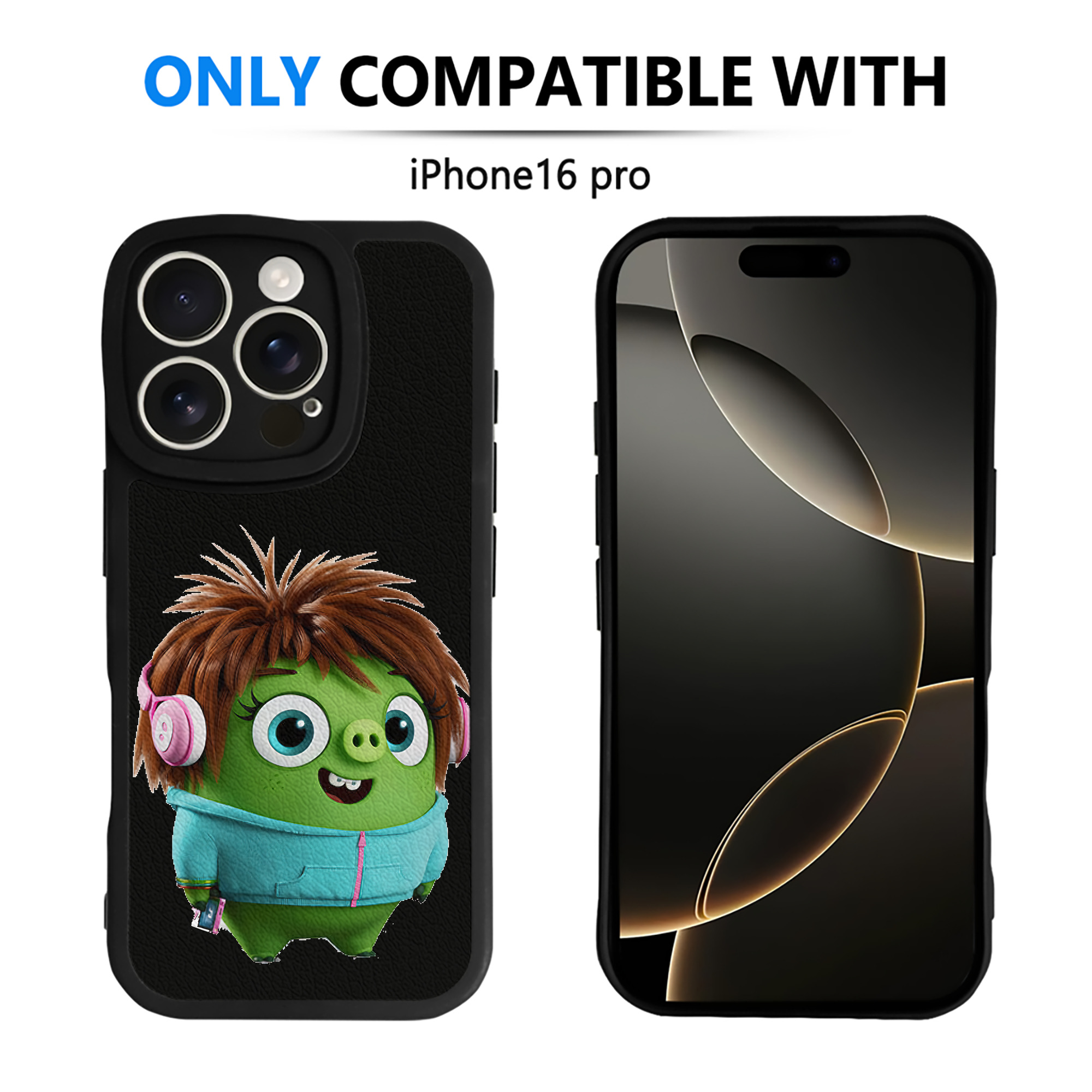 （画像用） Angry Birds アングリーバード 【iPhone 16シリーズ対応】シリコンスマホケース（レザー調） 材質：シリコン